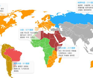 从世界地图看小语种国家分布